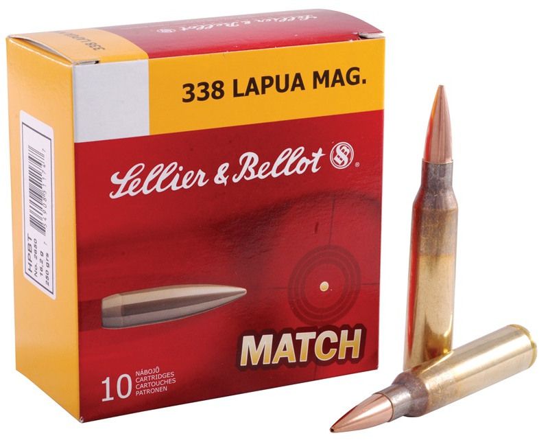 Патрон 338Lapua Mag Sellier&Bellot Match 16,2г HPBT 1/10/100 - фото 1