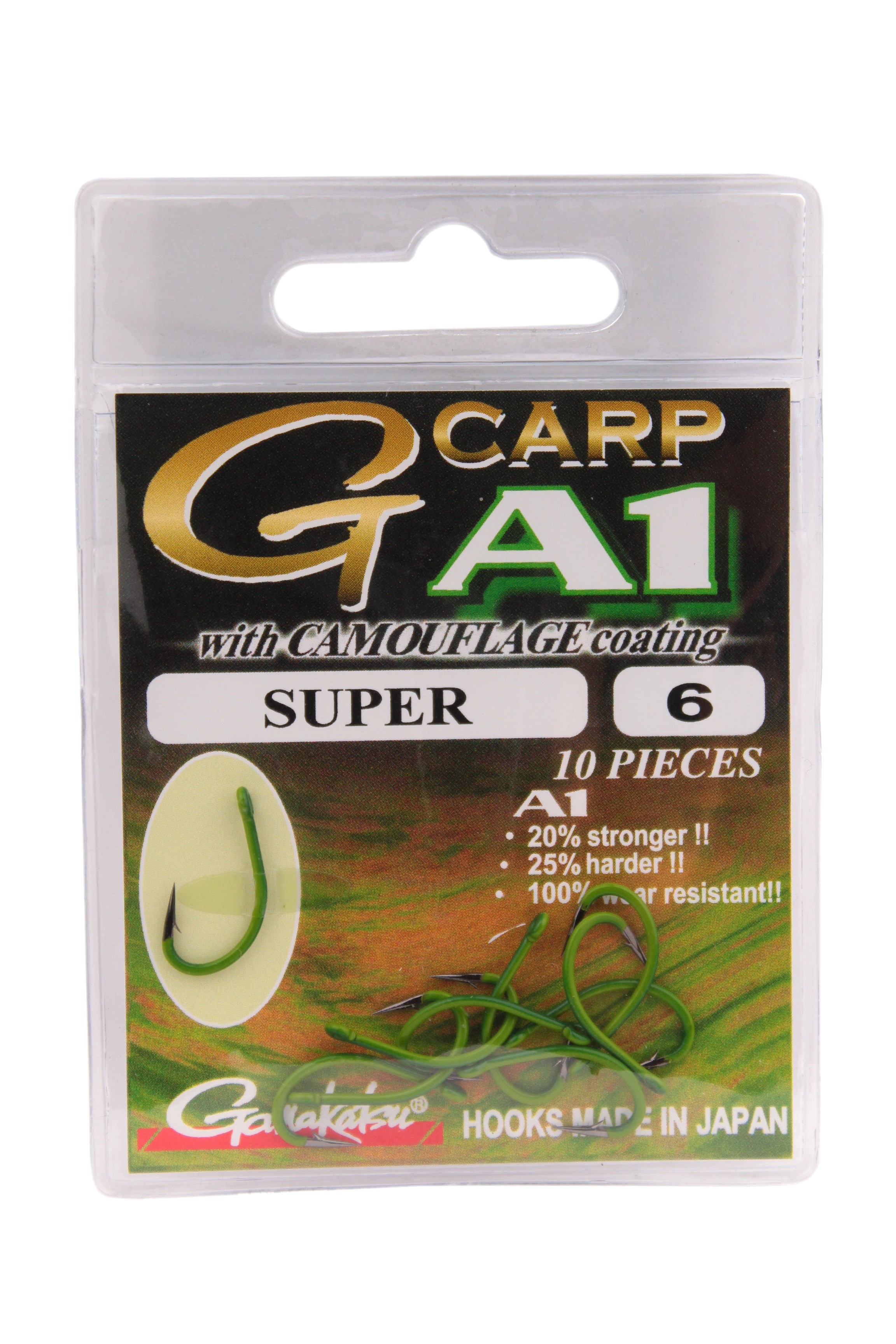 Крючок Gamakatsu G-Carp A1 super camou G №6 - фото 1