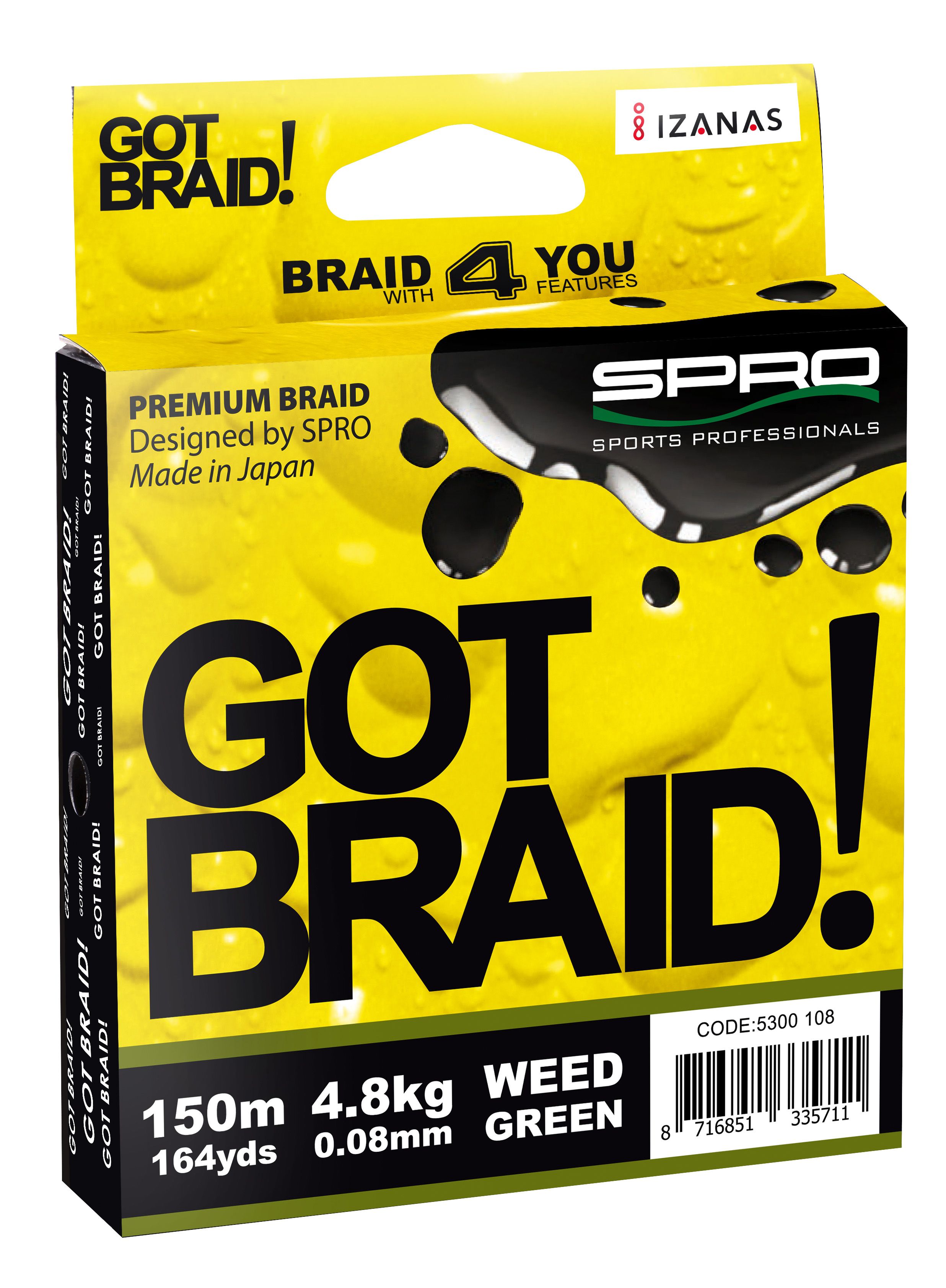 Леска SPRO Got Braid! Green 0,13мм 150м - фото 1