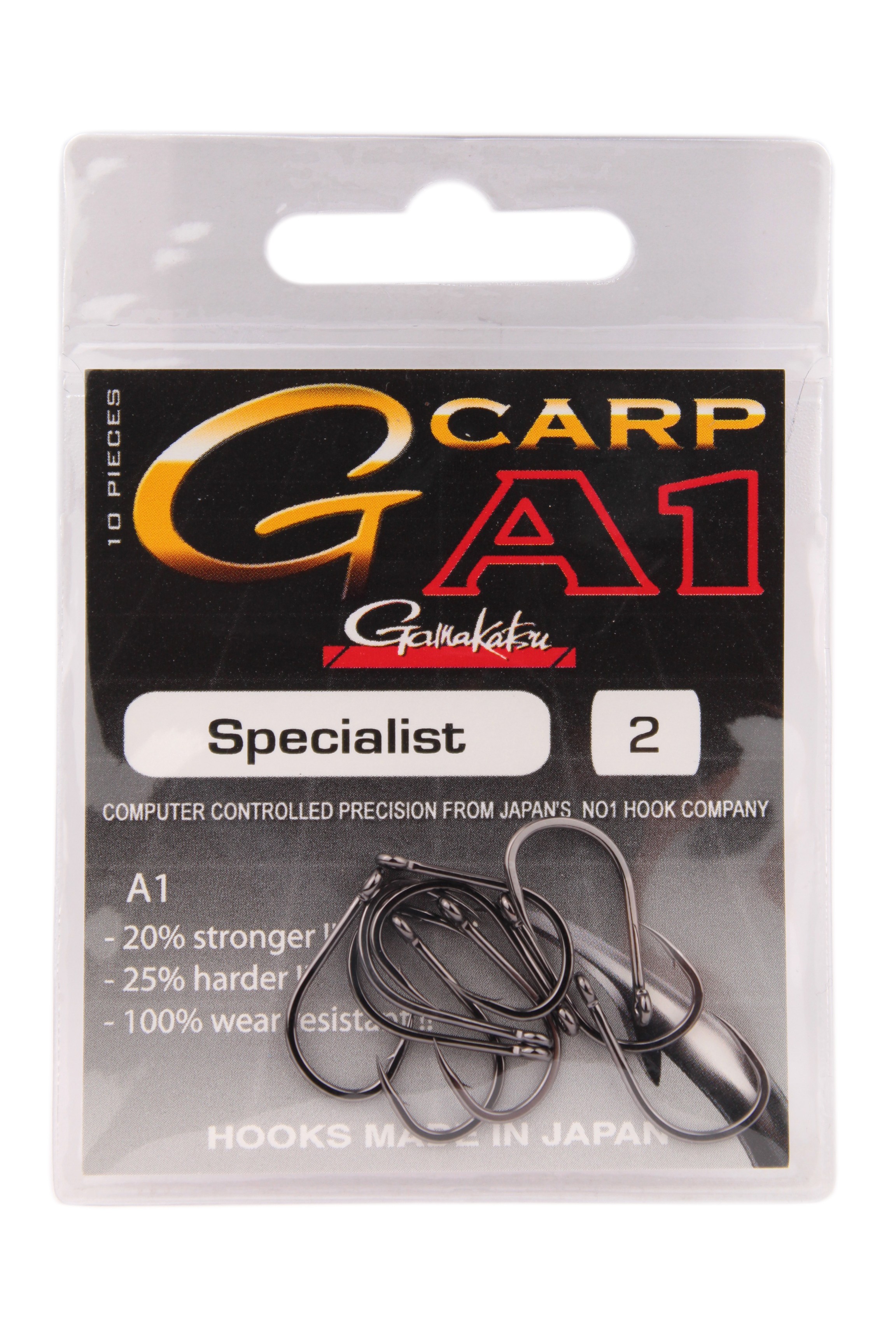 Крючок Gamakatsu A1 G-Carp Specialist Hook №2 уп.10шт - фото 1