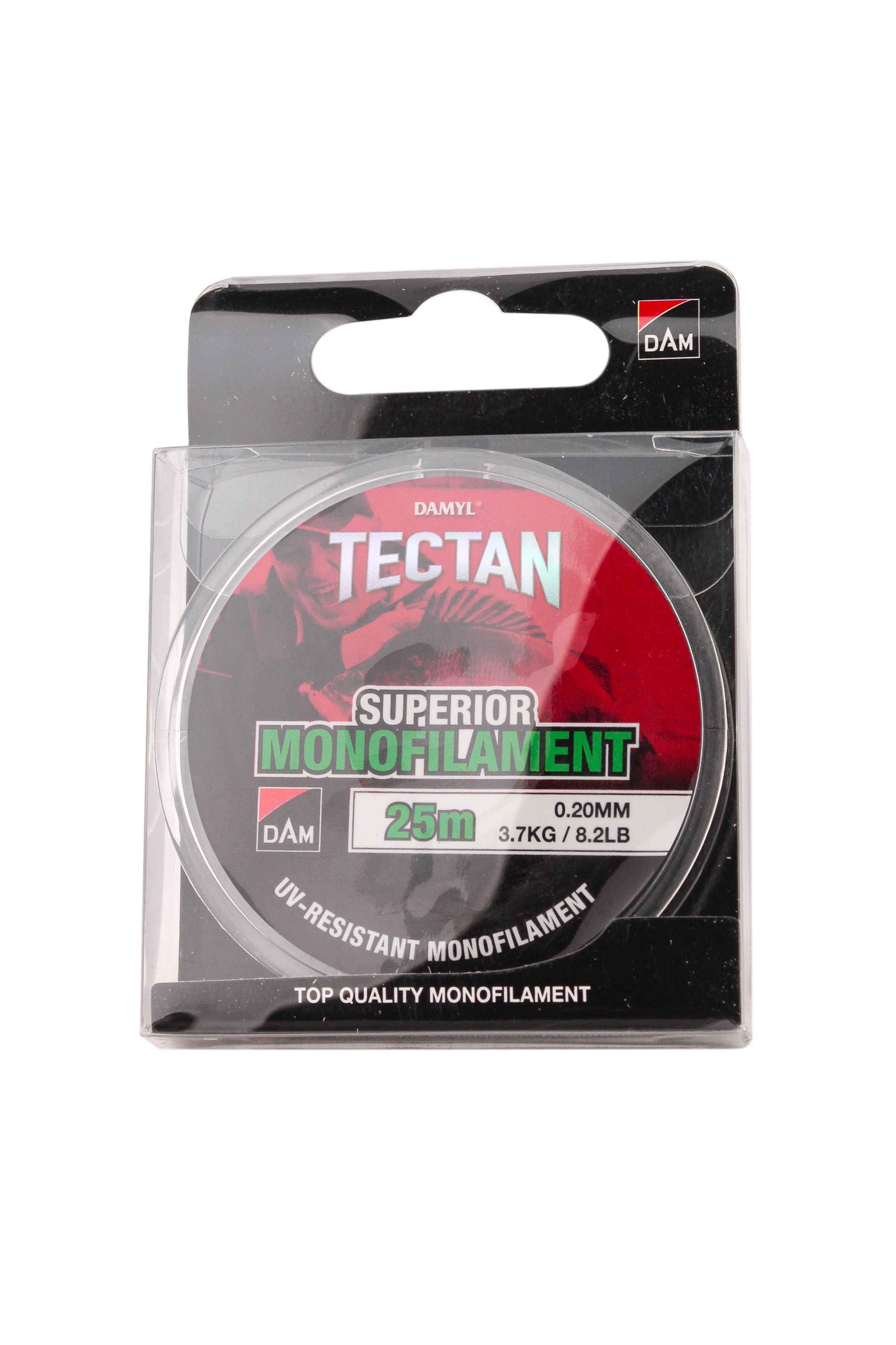 Леска DAM Tectan Superior 25м 0,20мм 3,7кг 8,2lbs green - фото 1