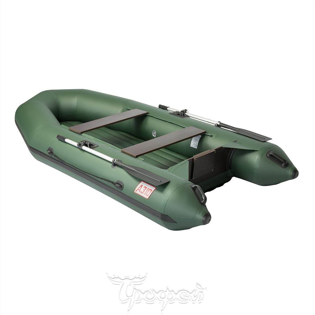 Лодка Тонар Капитан А310 надувное дно зеленый - фото 1