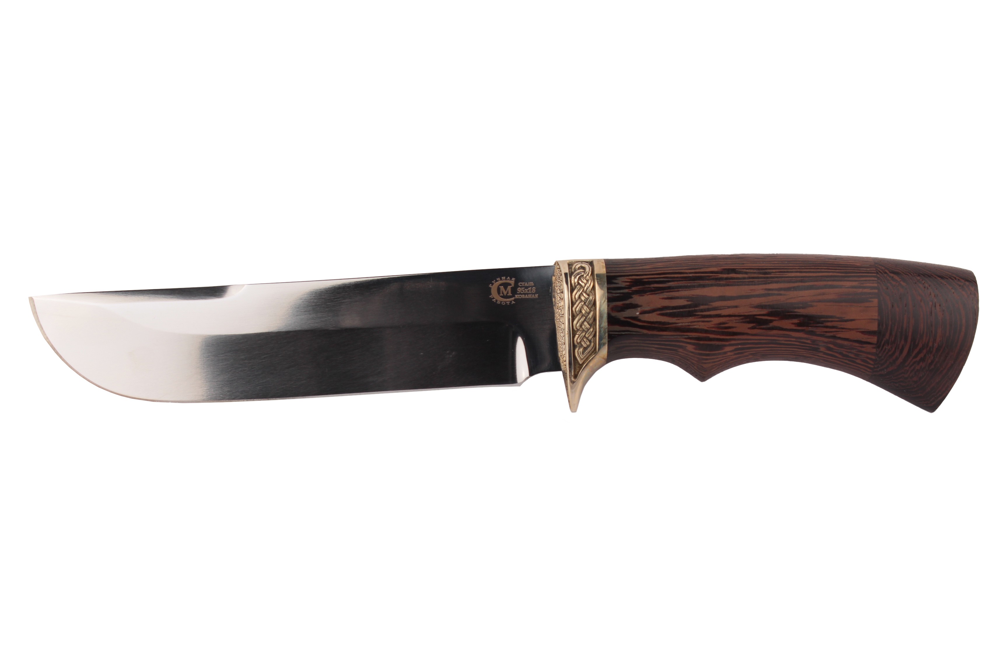 Нож ИП Семин Варяг кованая сталь 95x18 венге литье - фото 1