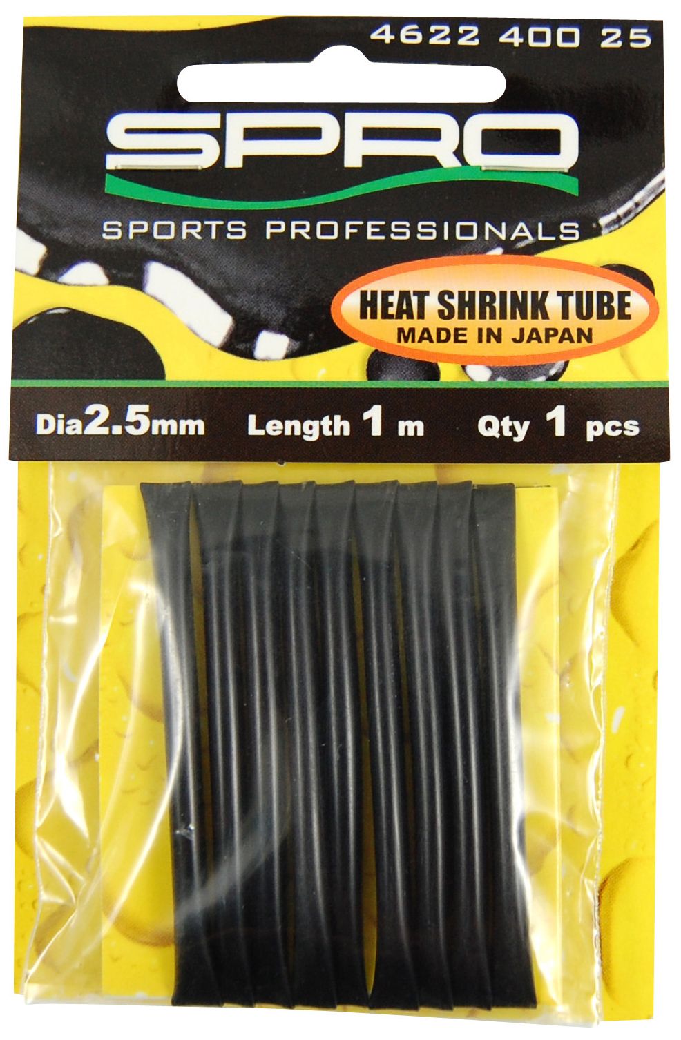 Трубка термоусадочная SPRO Heat Shrink Tube Black 1м 2,5мм            - фото 1