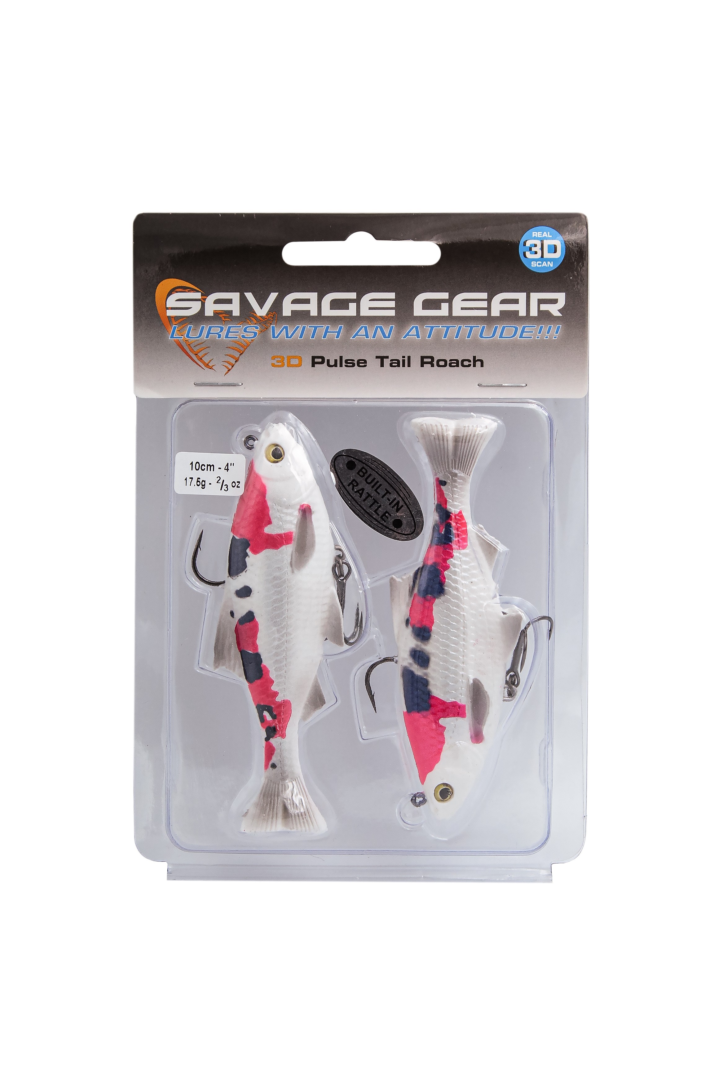 Приманка Savage Gear 3D Pulse tail roach 10см 17.5гр S 2pcs koi - фото 1