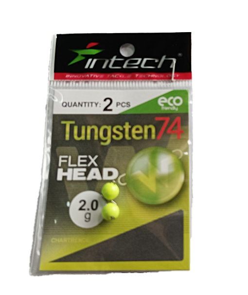 Груз Intech Tungsten 74 gloss chartreuse 2,0гр 2шт - фото 1
