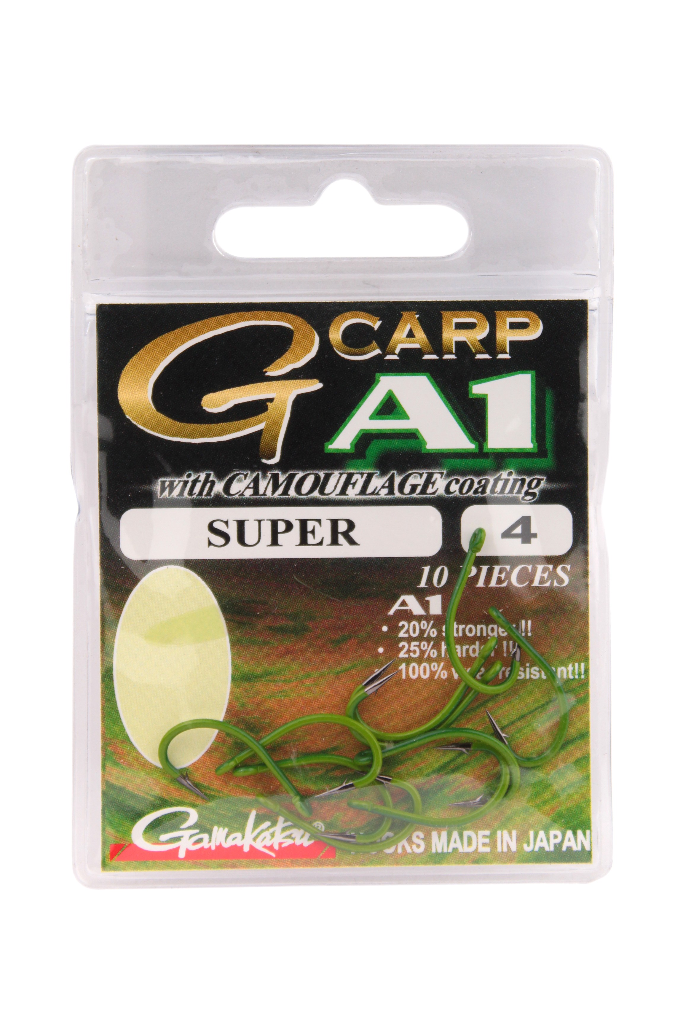 Крючок Gamakatsu G-Carp A1 super camou G №4 - фото 1