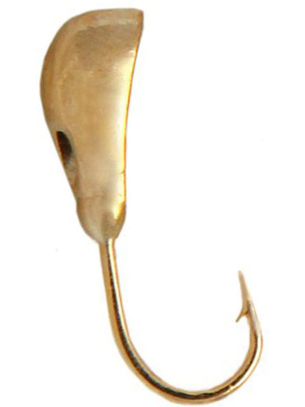 Мормышка Lumicom Волжская уралка вольф с отв 3,0мм Au 1/10 - фото 1