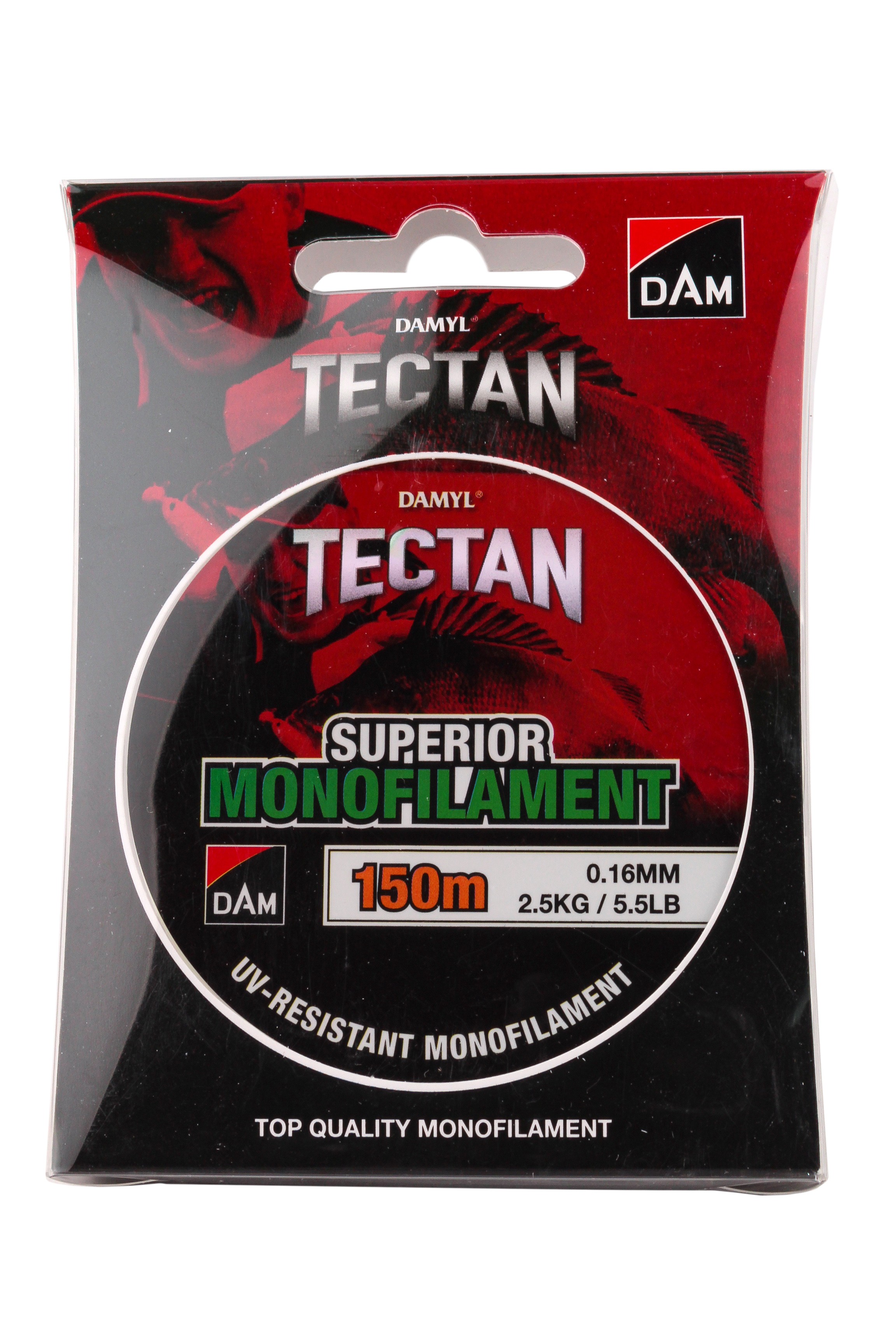 Леска DAM Tectan Superior 150м 0,16мм 2,5кг 5,5lbs green - фото 1