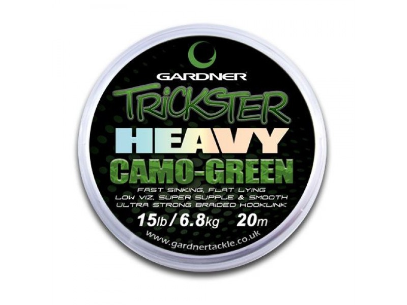 Поводочный материал Gardner trickster heavy camo green 20м 15lb - фото 1