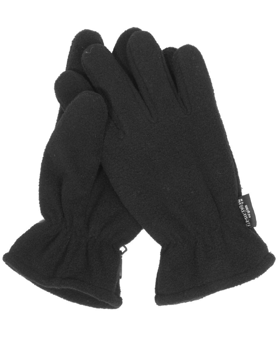 Перчатки Mil-tec Fleece Thinsulate black - фото 1