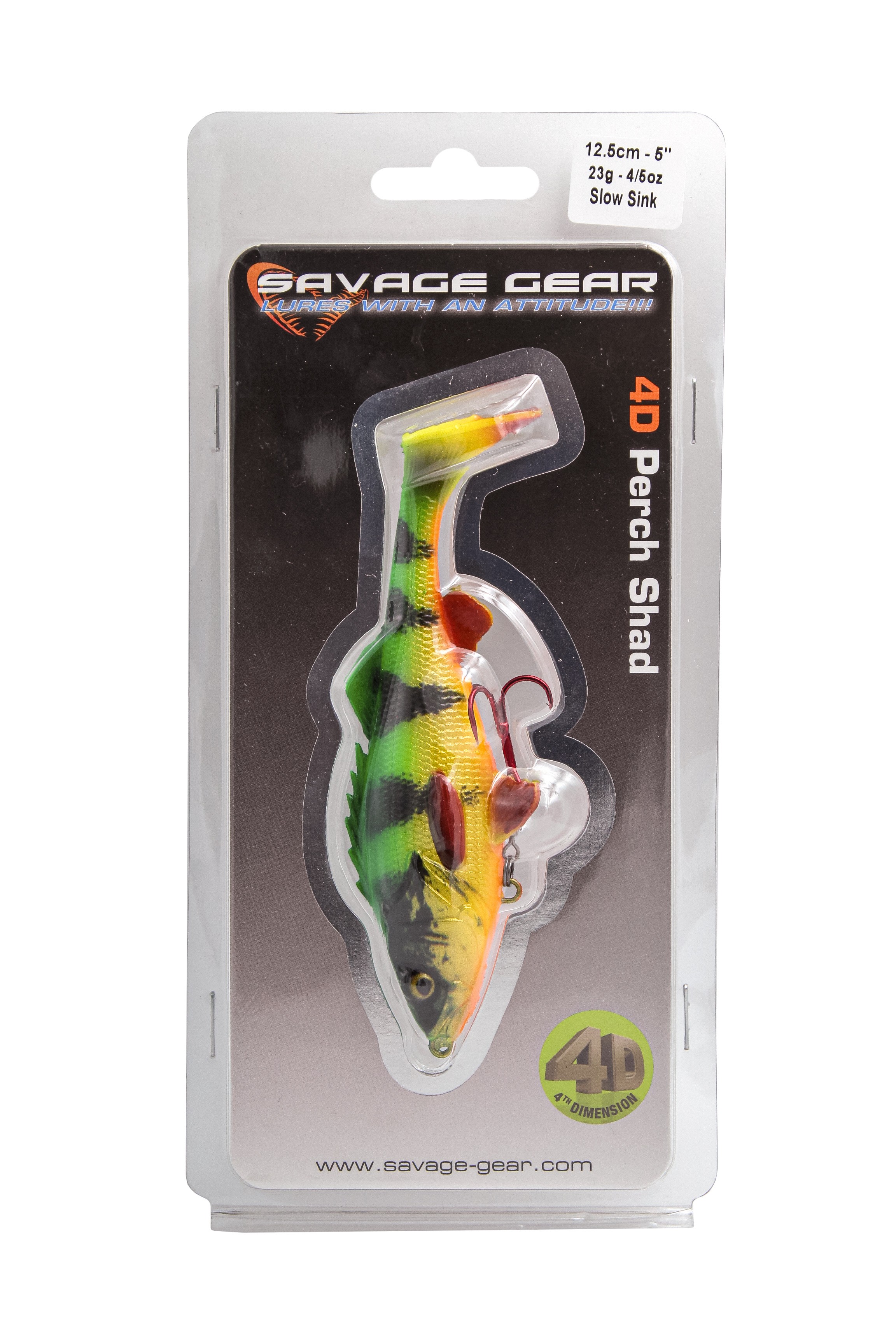 Приманка Savage Gear 4D Perch shad 12,5см 23гр SS 02 firetiger - фото 1
