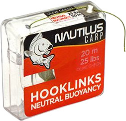 Поводковый материал Nautilus Neutral buoyancy 20м 15Ib olive green - фото 1
