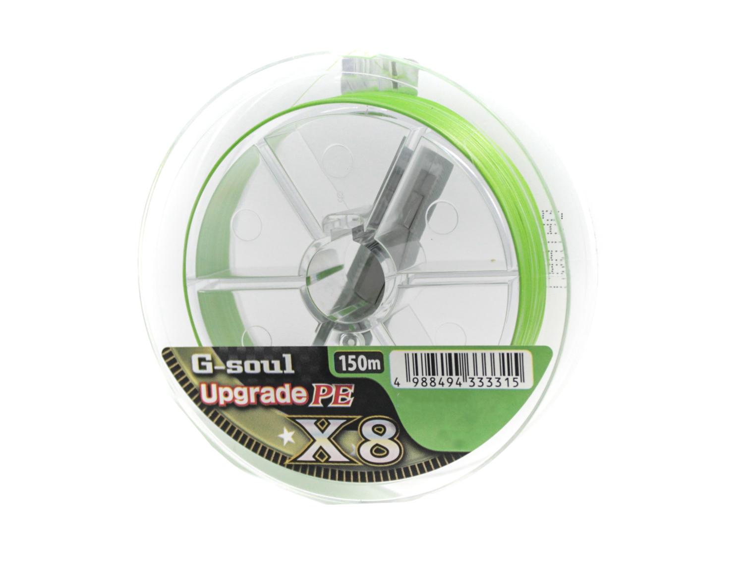 Шнур YGK G-Soul Upgrade X8 150м PE 1,0 22lb Lime Green - фото 1