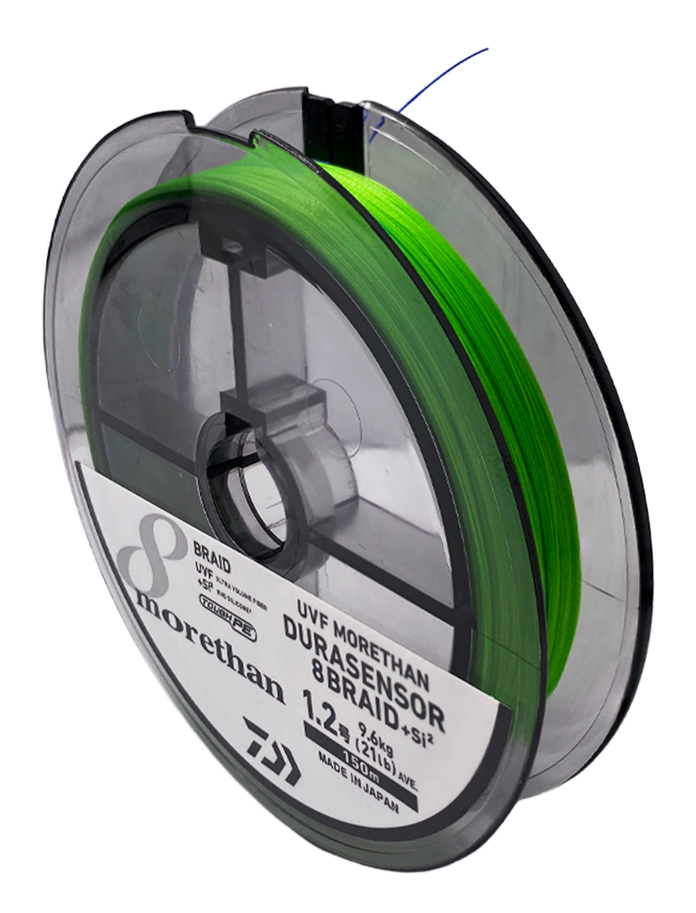 Шнур Daiwa UVF Morethan Dura sensor X8BRAID +SI2 PE 1,2-150м Lime Green - фото 1