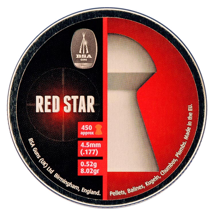 Пульки Bsa Red Star 4.5 450шт - фото 1