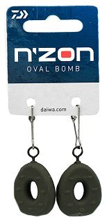 Груз Daiwa N'ZON Oval Bomb 40г 2шт - фото 1
