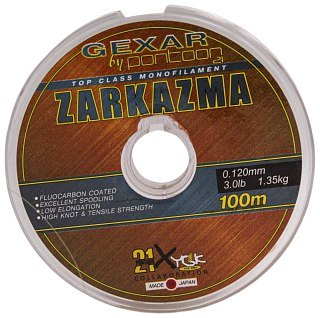 Леска Pontoon21 Zarkazma коричневая 0,12мм 1,35кг 3,0lbs 