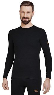 Термобелье Norveg Hunter футболка мужская длинный рукав черная - фото 1