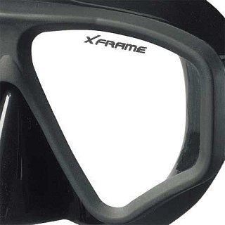 Маска Seac Sub Xframe 947 черный силикон резиновая оправа - фото 2