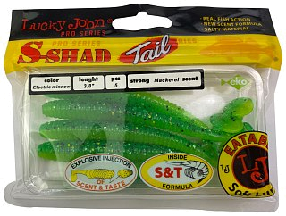 Приманка Lucky John S-Shad Tail 3,8" T18 5шт в уп - фото 4