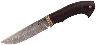 Нож ИП Семин Ястреб сталь D2 литье черное дерево - фото 1