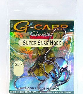 Крючок Gamakatsu G-Carp super snag Hook black №6 уп.10шт - фото 2