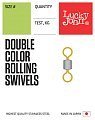 Вертлюг Lucky John Double Color Rolling Swivels 012