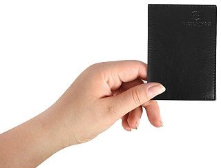 Чехол Victorinox Swiss card кожаный черный - фото 5