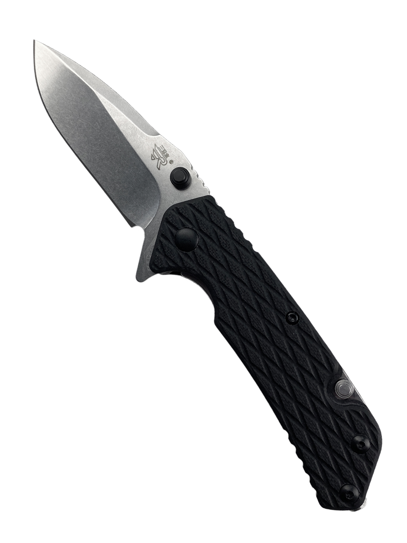 Нож Sanrenmu 7056LUF-GH-T4 складной сталь 12C27 Stonewash black G10 - фото 1