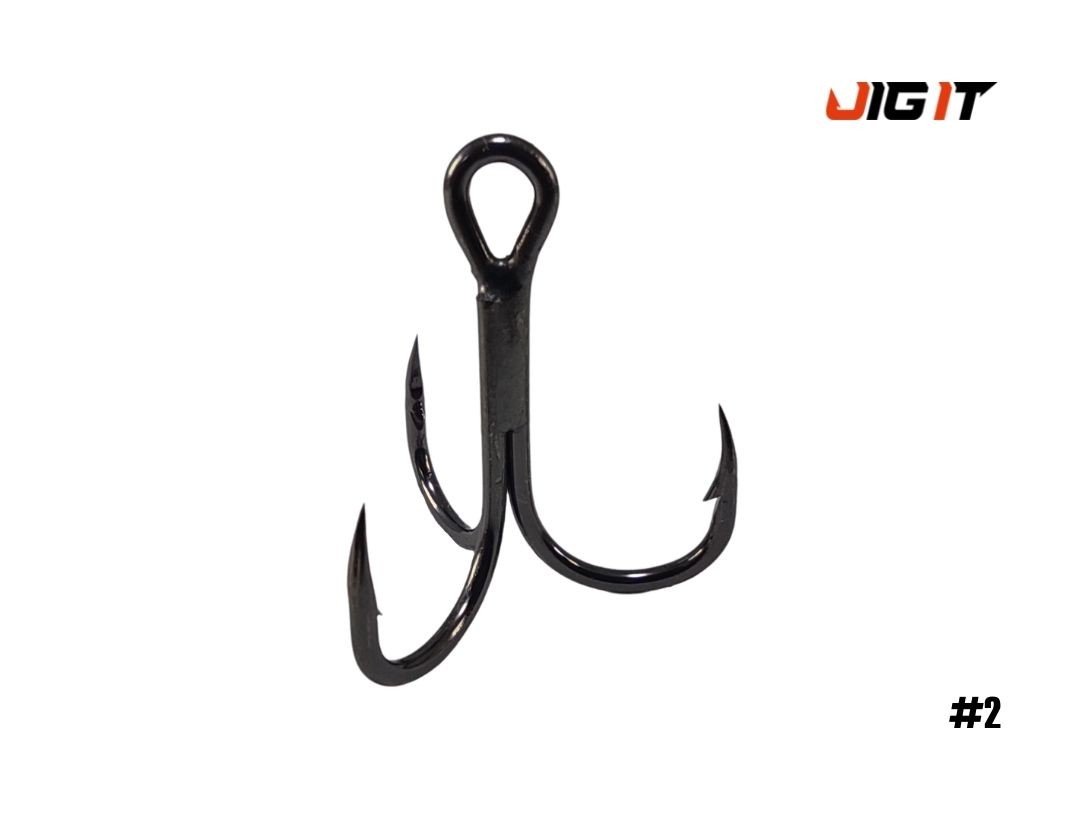 МП Тройник JIG IT Round bend treble hooks, 6 шт/уп. №2 - фото 1