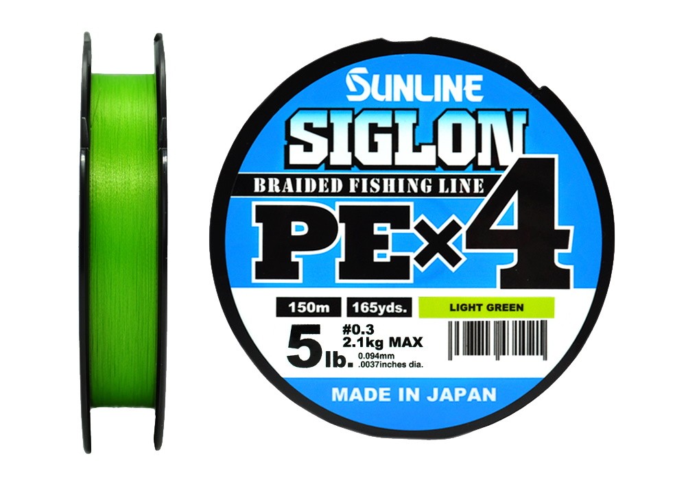 Шнур Sunline Siglon PEX4 0,3 5lb 150м Light Green - фото 1