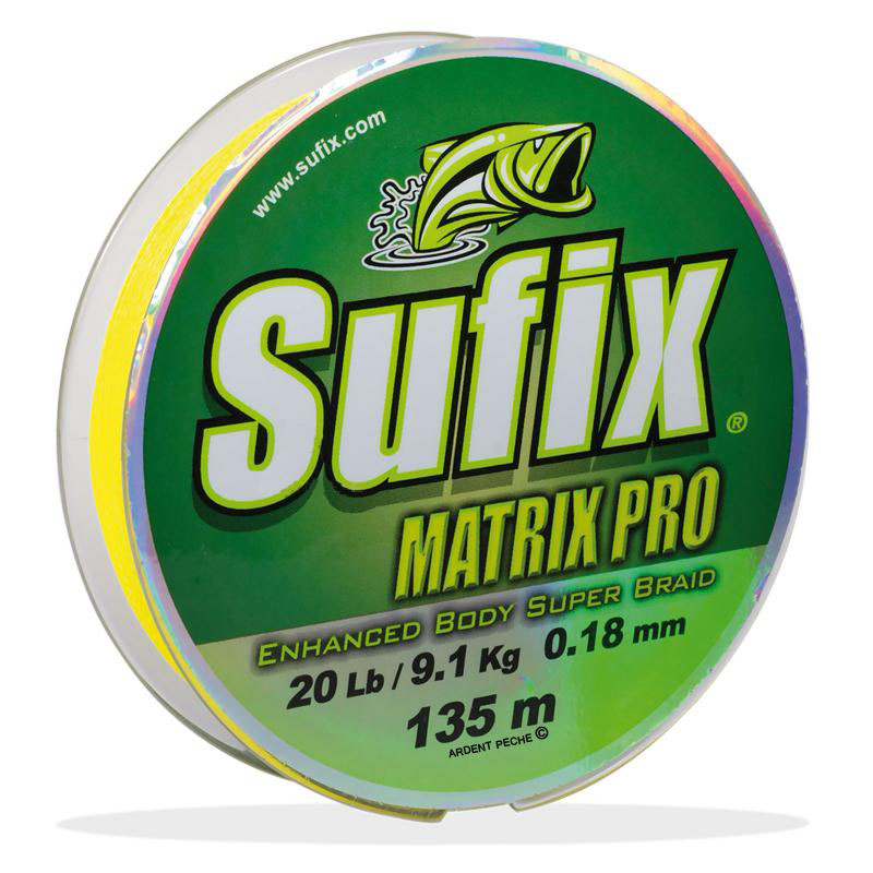 Шнур Sufix Matrix pro yellow 135м 0,20мм - фото 1