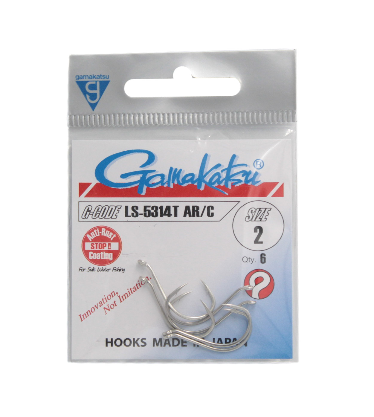 Крючок Gamakatsu LS-5314T AR/C nickel №2 - фото 1