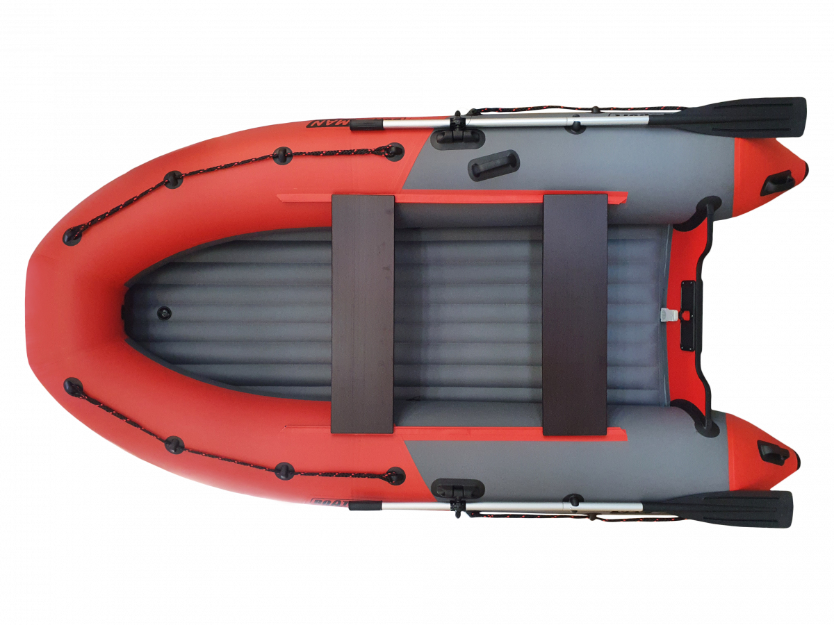 Лодка Boatsman 320ASR НДНД Sport надувная графитово-красный - фото 1