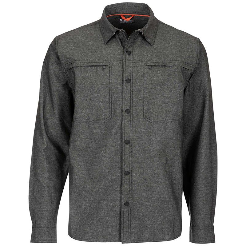 Рубашка Simms Prewett Stretch Woven LS Shirt Carbon  - фото 1