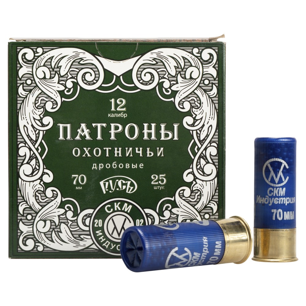 МП СКМ Патрон охот. 12/70 №5 б/к  36гр. "Русь" (п. Сокол) 25шт., короб.250 - фото 1