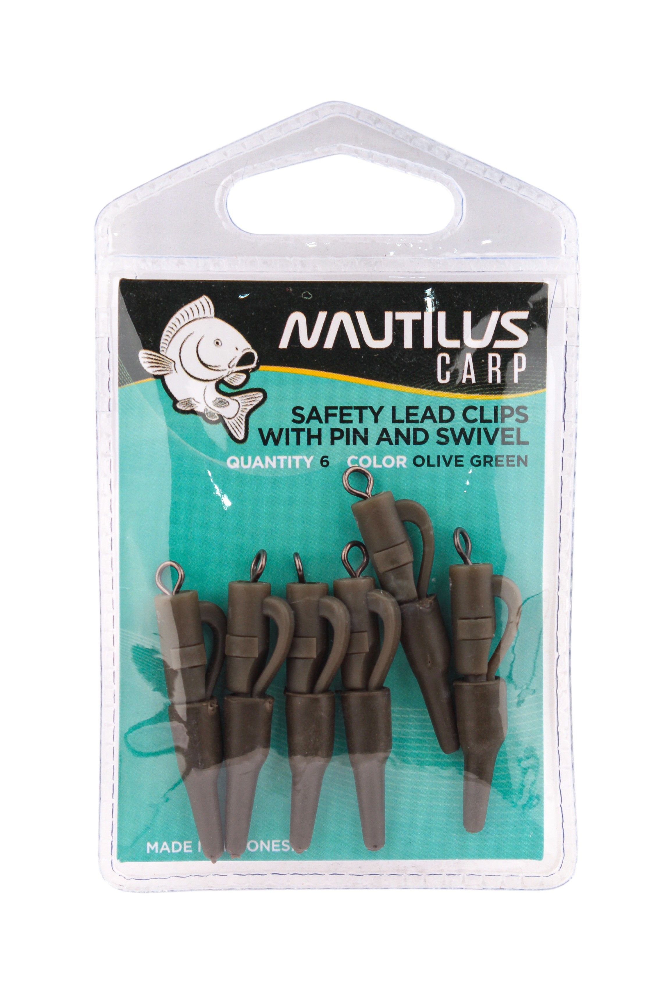 Клипса безопасная Nautilus Safety lead clips with pin and swivel - фото 1