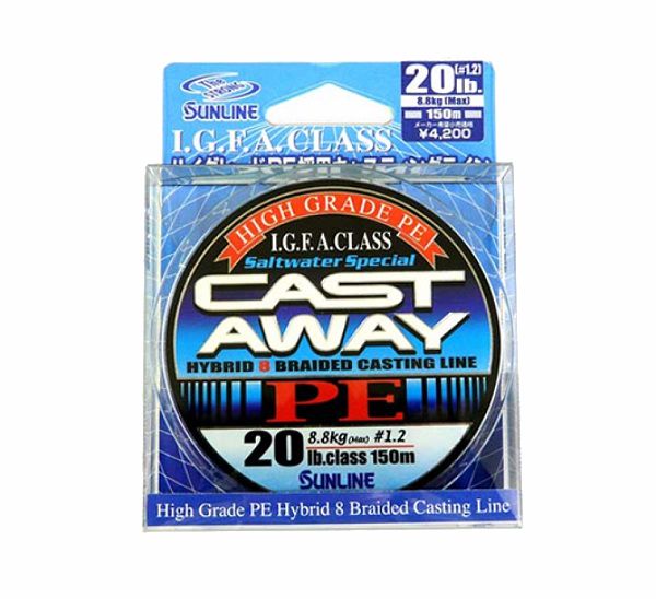 Шнур Sunline Cast Away PE HG 150м 1,2/0,181мм 20lbs 8,8кг