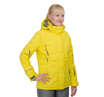Куртка Хольстер Виктория утепленная желтый-серый  - фото 1
