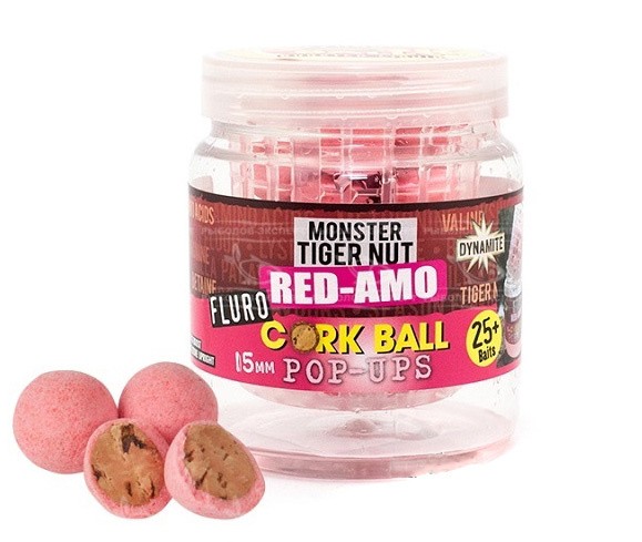 Бойлы Dynamite Baits Pink red amo fluro cork ball 15мм - фото 1