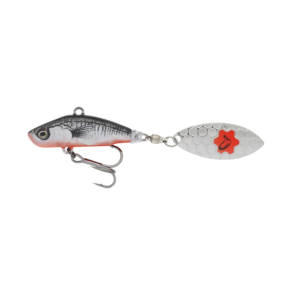 Тейл-спиннер Savage Gear 3D Sticklebait Tailspin 8см 18гр Black Red - фото 1