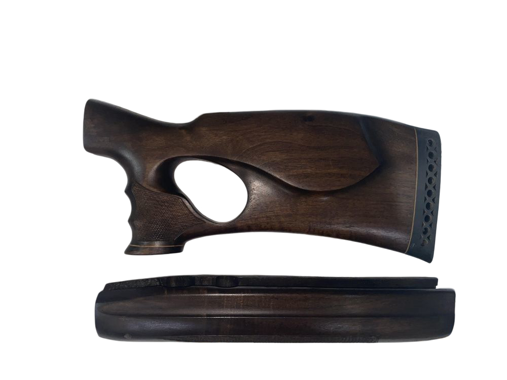 Приклад+цевье Левша МР-153 МК ортопед с резной рук. орех - фото 1