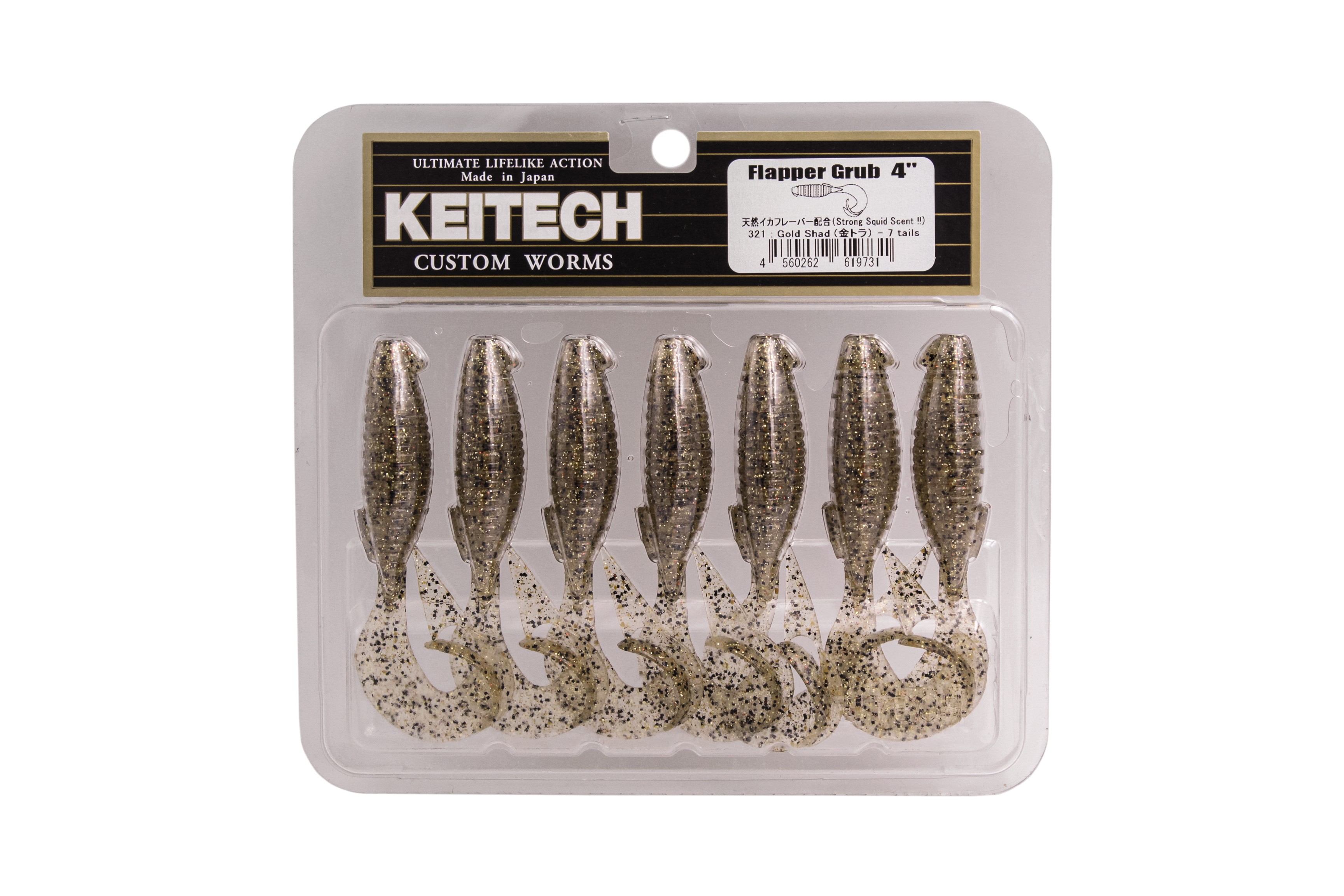 Приманка Keitech Flapper grub 4&quot; 321 gold shad - фото 1