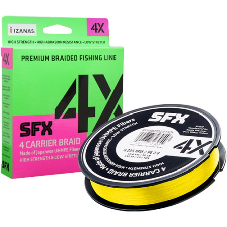 Шнур Sufix SFX 4X желтый 135м 0,165мм 8,6кг PE 1 - фото 1