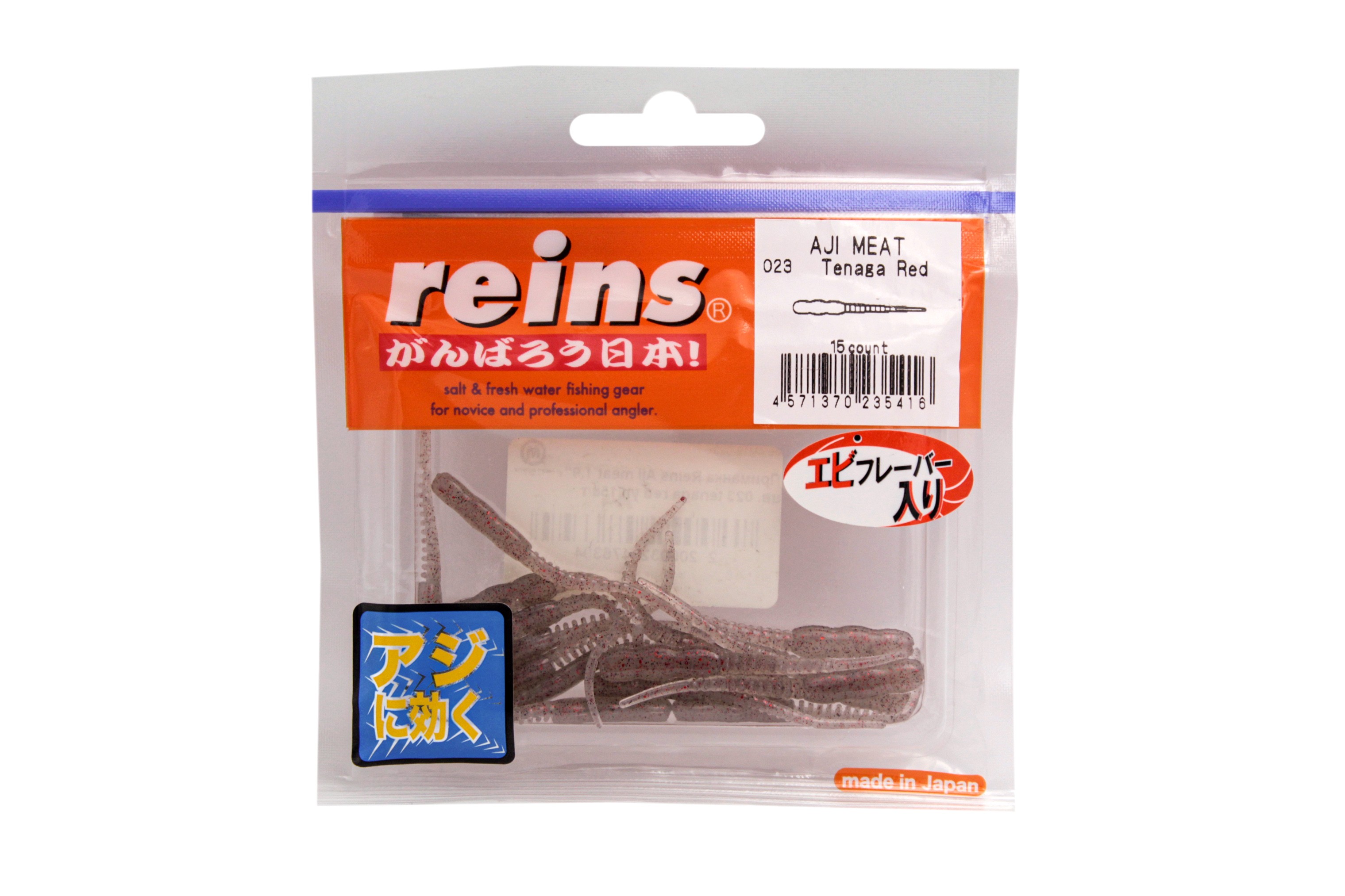 Приманка Reins Aji meat 1,9'' цв. 023 tenaga red уп.15шт