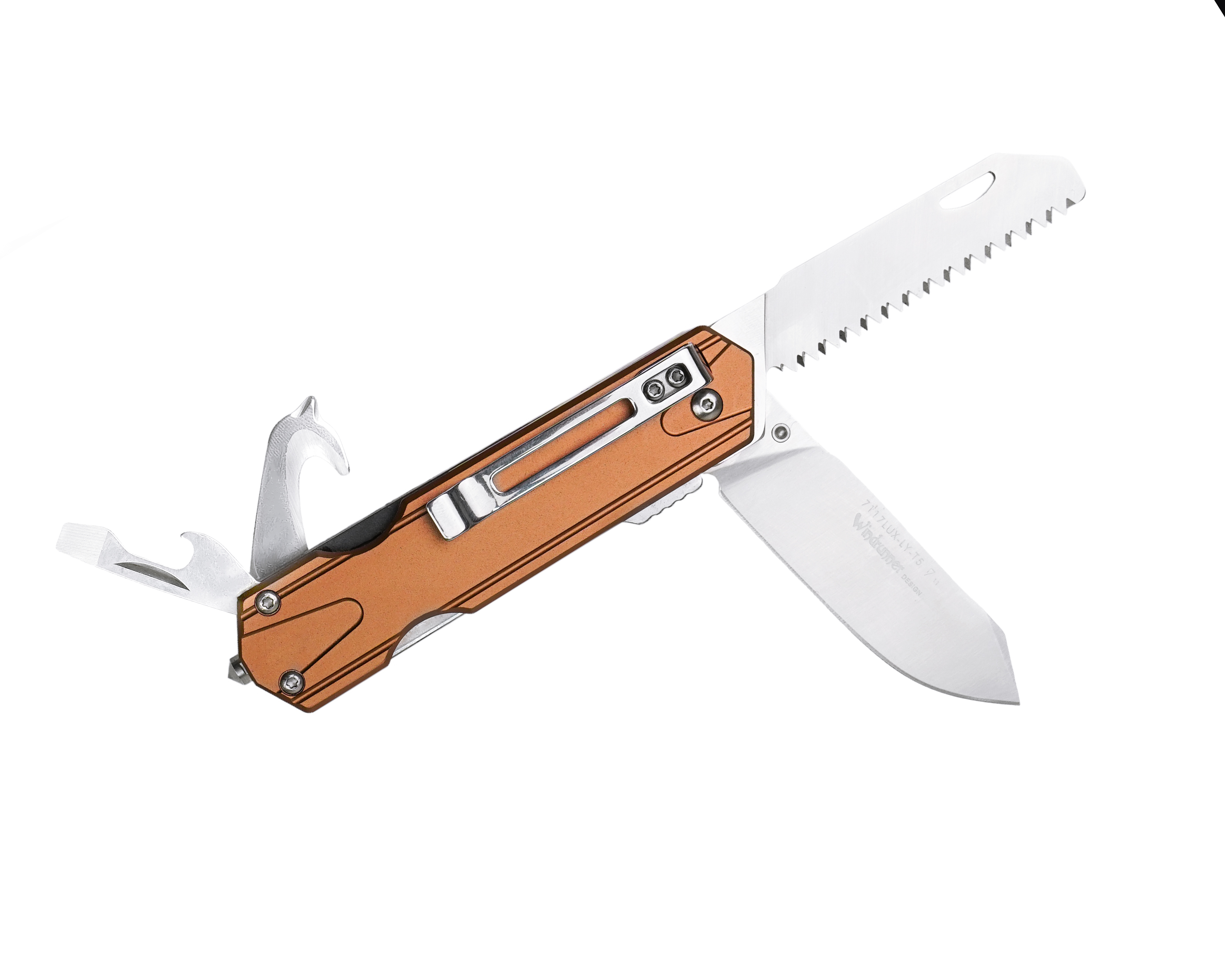 Нож Sanrenmu 7117LUX-LY-T5 складной сталь 12C27 Matte coppery brown - фото 1