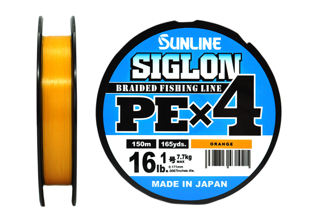 Шнур Sunline SIGLON PEx4  1,0/16lb 150м Orange - фото 1