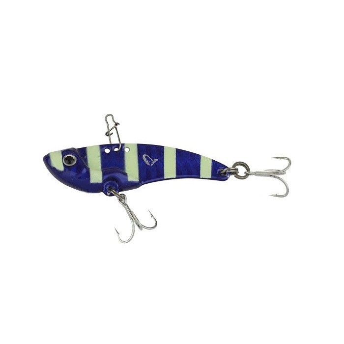 Блесна Цикада Savage Gear 3D Minnow Vib blade 4гр 3,5см purple zebra glow - фото 1