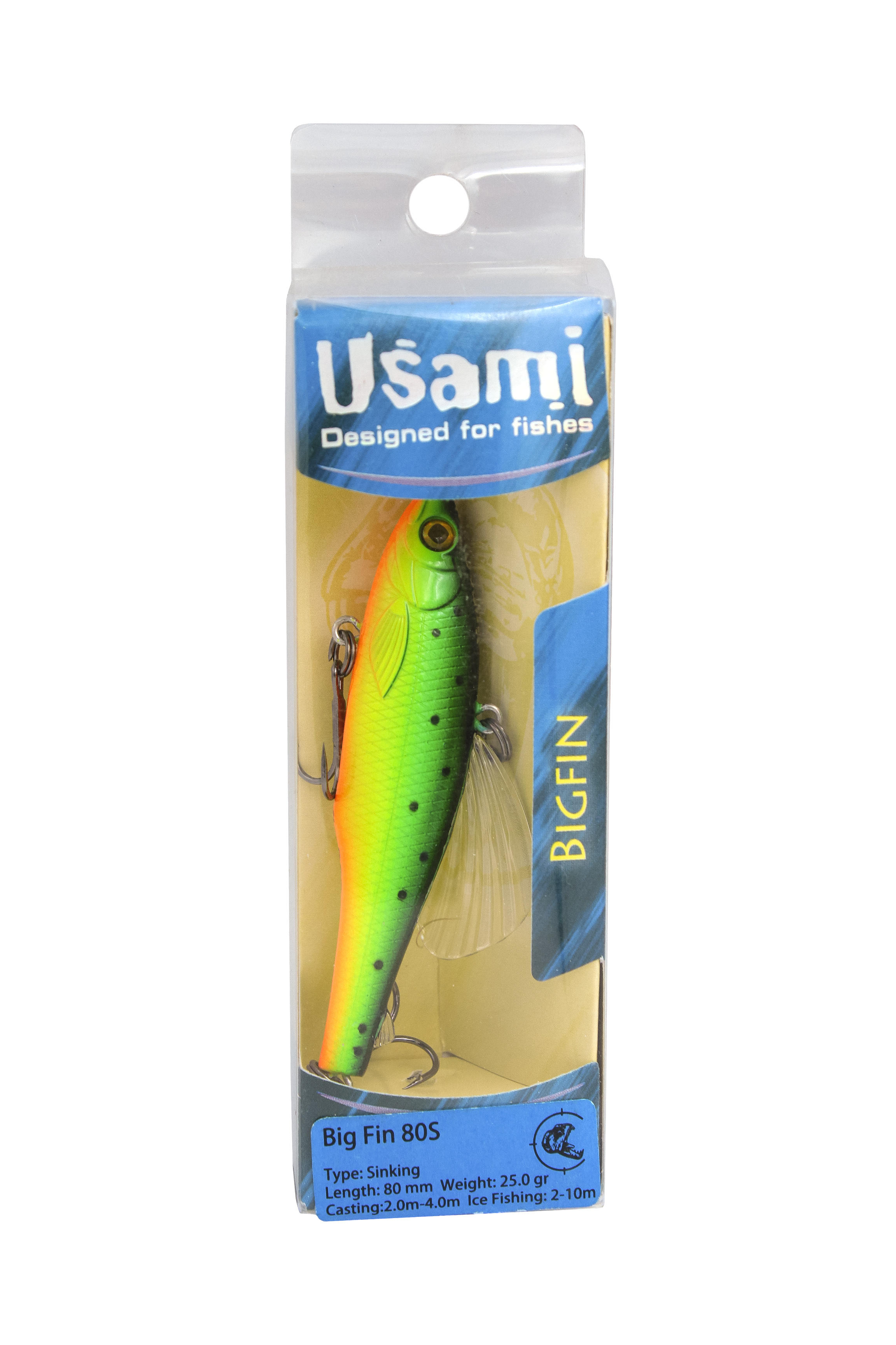 Воблер Usami Bigfin 80S раттлин цв 602 - фото 1